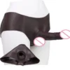 Silicone Huge Hollow Dildo Pants for Men Strapon Realistic Penis Sleeve Dick Extender Underwear for Men Delay Ejaculation