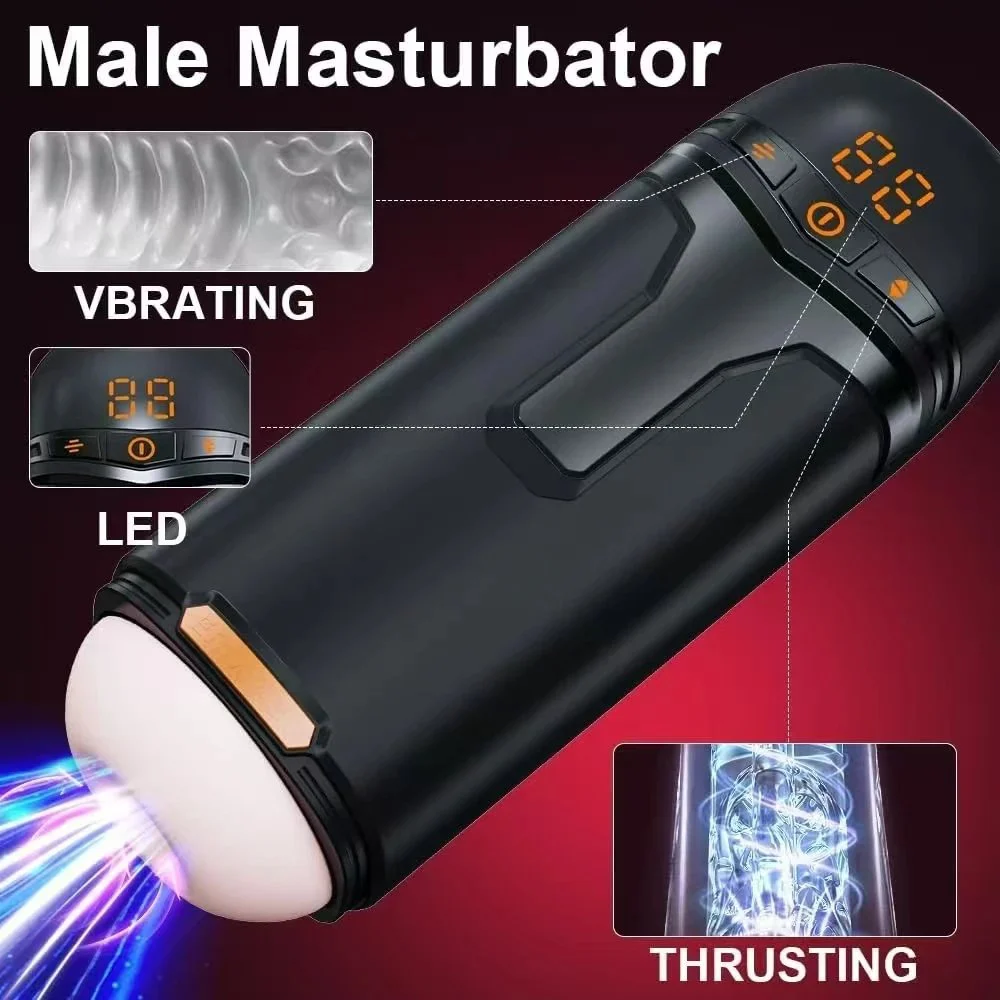 10 Frequency Automatic Thrusting Sucking Vibration Male Masturbation Machine Sex Toys Men