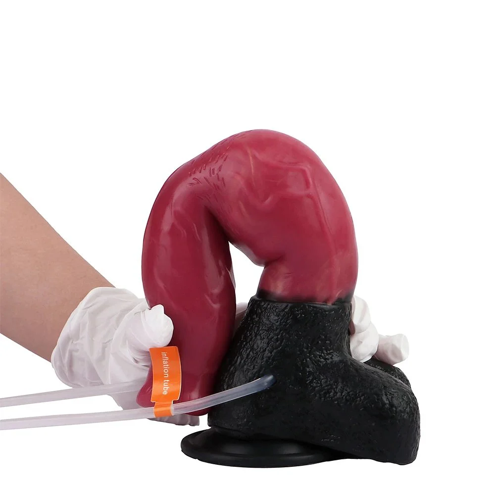 Squirt Dildo Fantasy Wolf Dog Dildo Inflatable Soft Silicone Female Masturbator Adult Fun Sex Toys