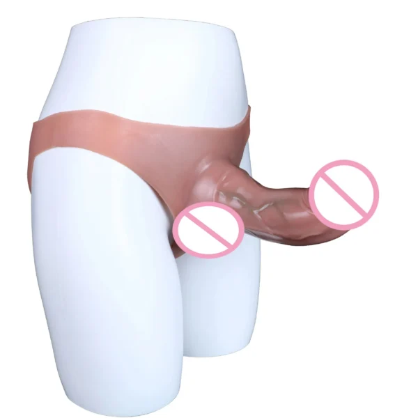 Hollow Dildo Wearable Pants Adult Stimulation Sex Toy Soft Silicone Triangle Pants with Realistic Dildo Sex Toy