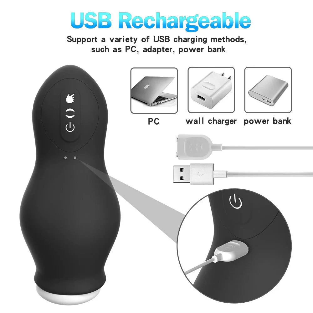 10 Vibration Masturbation Cup Sex Toy for Men Automatic Sucking Heating Male Masturbators Cup
