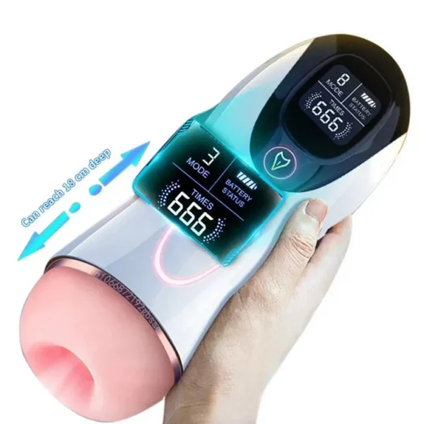 Electric LCD Display Male Masturbation Trainer Men Masturbation Cup