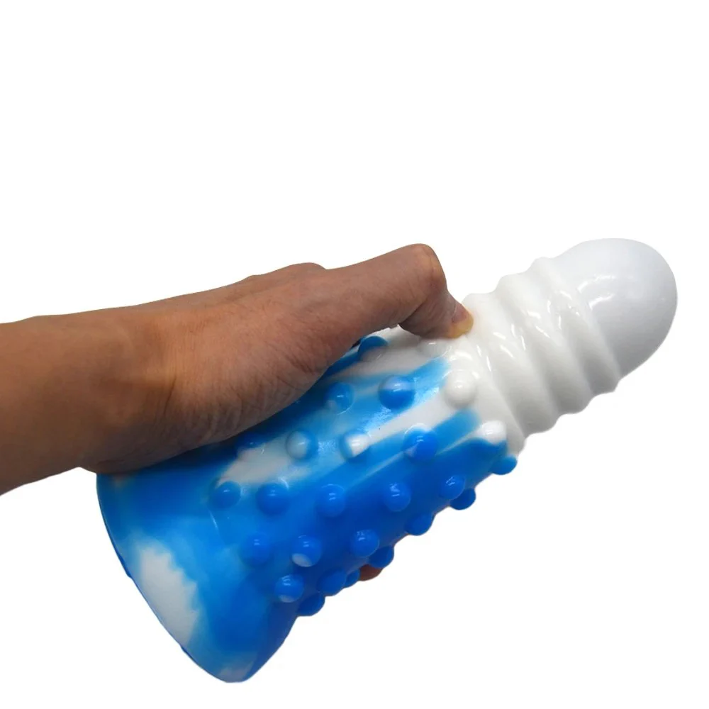 18cm 6.8cm Fantasy Soft Dotted Simulation Novelty Sex Toy Dildo Butt Plug Masturbator Sex Toys Anal for Man Women Couples