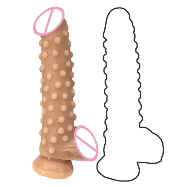 23cm 9 4.5cm Large Realistic Silicone Dildo Flexible Anal Butt Plug Adult Sex Toys Flesh Butt Plug