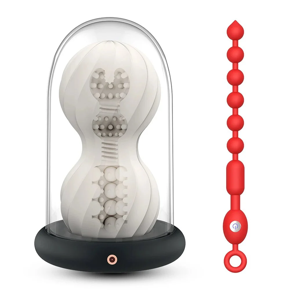 Adult Sex Products 9 Frequency Vibration Beads Male Masturbators Adult Toys in the Form of an Easy-to-Use Masturbation Cup