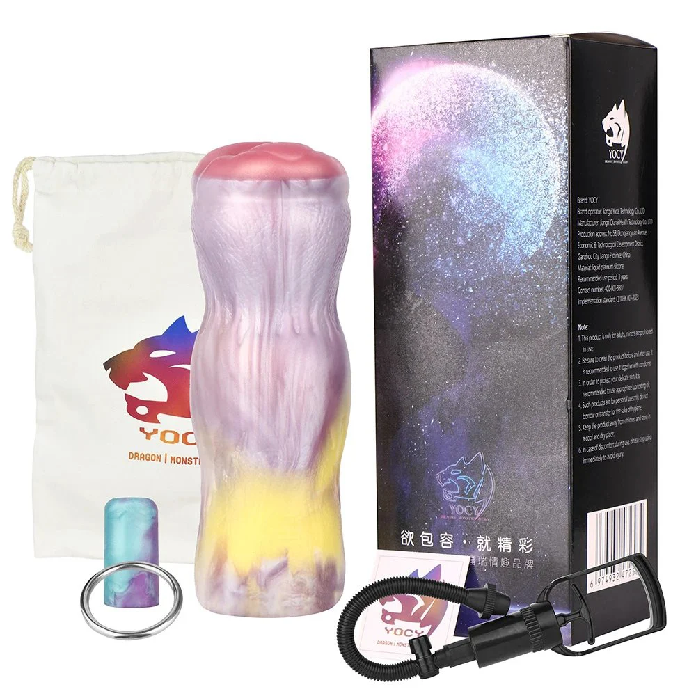 Air Pump Oral Cup Male Fantasy Silicone Masturbator Experience Realistic Sex Toys Two Sizes With Air Pump Model