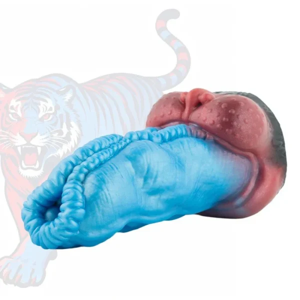 Animal Series Tiger Mouth Silicone Masturbator for Men Handheld Design Made with Medical-Grade Silicone Realistic Experience