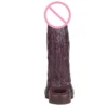 8.46in Male Enhancement Penis Sleeve Silicone Material with Realistic Texture Intense Experience Penis Extender L Sex Toy
