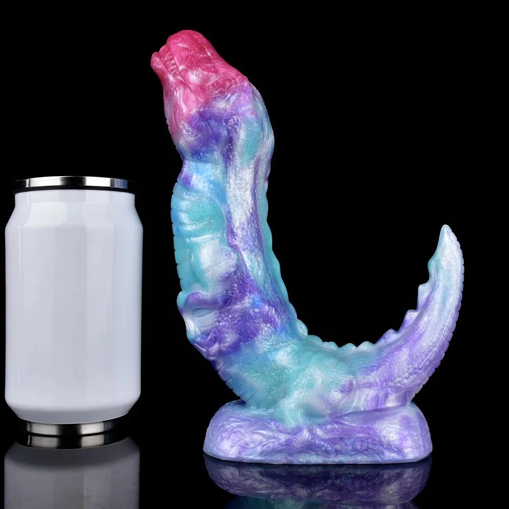 Snake Shape Dildo Fantasy alien Cock Dragon Dildo Curved Shaft Adult Sex Toy for G-spot Anal Play Giant alien Dildo