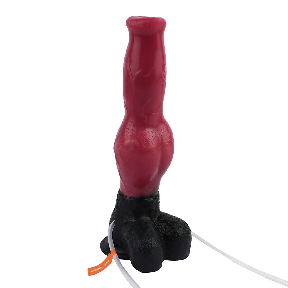 Squirt Dildo Fantasy Wolf Dog Dildo Inflatable Soft Silicone Female Masturbator Adult Fun Sex Toys