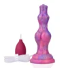 Squirting Ejaculating Luminous Animal Wolf Knot Dildo Anal Plug Soft Sex Toys for Woman