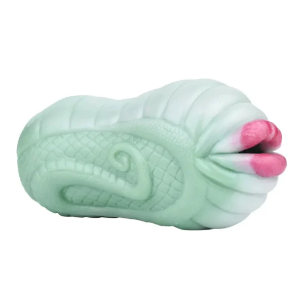 Fantasy Green Snake Male Masturbation Cup Erotic for Male Soft Silicone Oral Mouth Sex Toys Adult Labia Masturbation Toys