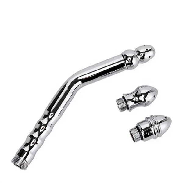Intimate Care Metal 3-Nozzle Sex Toys for Anal & Vaginal Cleaning Massage Shower Enema