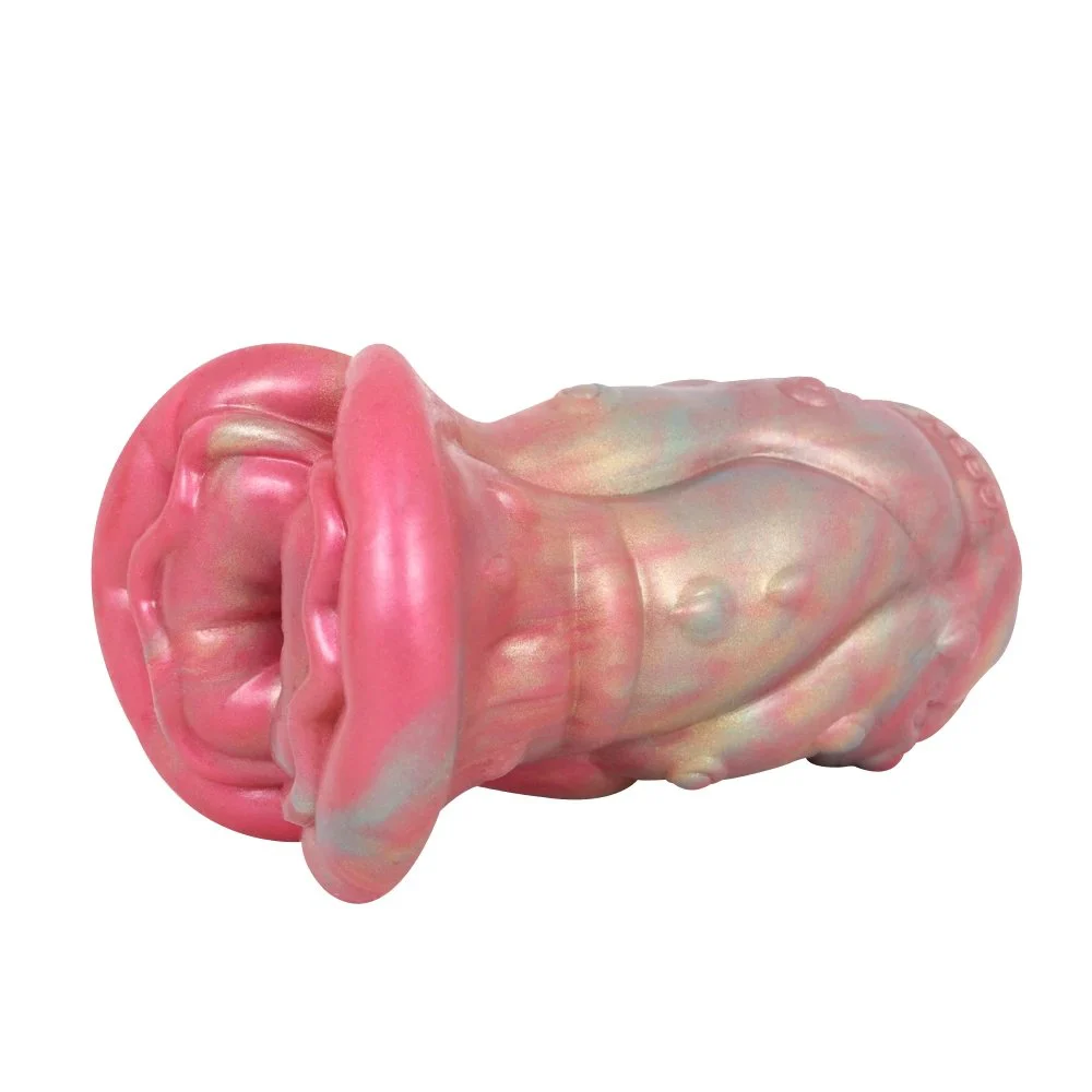 Fantasy Silicone Tight Textured Thick Lips Shape Male Masturbator for Enhanced Stimulation & Penis Training Pocket Pussy Sex Toy