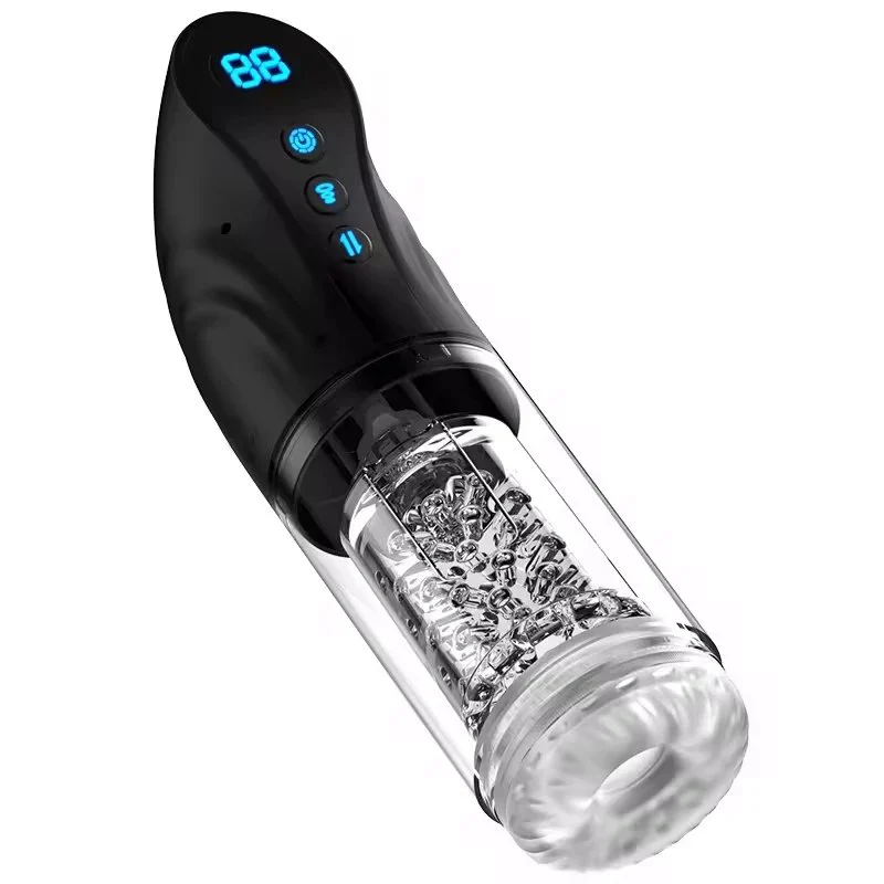 Automatic Thrusting Vibrating Masturbator Cup for Men - Easy to Use All-in-One Adult Sex Toy Machine
