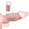 Beads Design Realistic Penis Sleeve With Anti-drop Silicone Realistic Male Cock Cover for Men Dick Enlargement Adult Sex