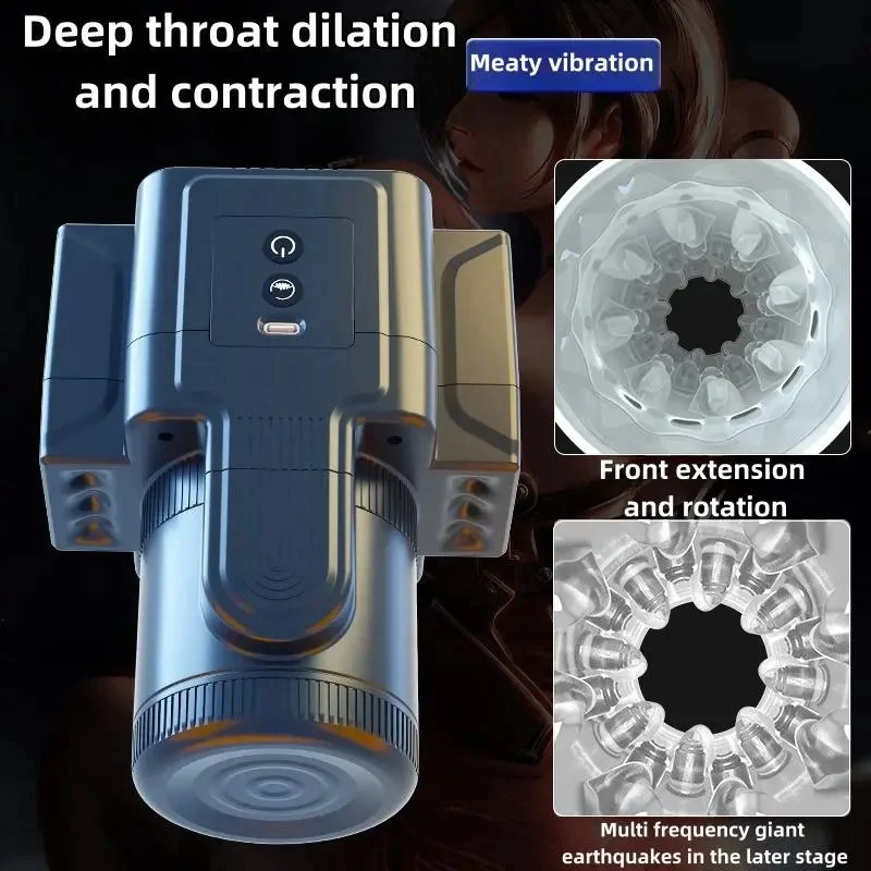 Automatic USB Rechargeable Male Masturbator Cup Vibrator for Masturbating Machines