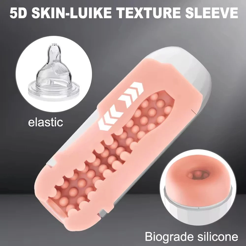 8 Frequency Automatic Male Massager Cup Real Sound Voice USB Rechargeable Vibrating Personal Care Device Hand-Free Wellness Tool