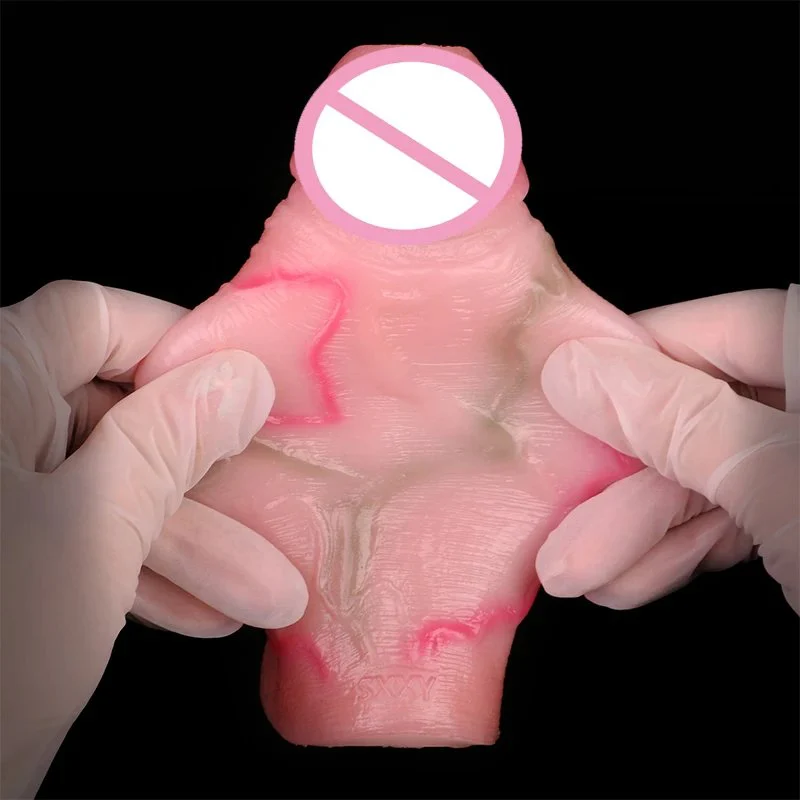 Big Penis Sleeve White,reusable Penis Sleeve Extender Realistic Penis,cock Sleeve for Man,Cock Extender Sleeve Penis