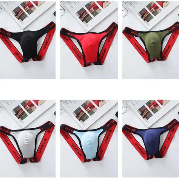 Men's Underwear Men Sexy Briefs Jockstrap U Pouch Man Low Waist Panties Thongs Mesh Underpants Gay G-Srting U Convex Underwear
