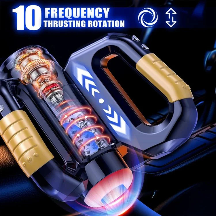 10 Modes Automatic Thrusting Rotation Masturbation Cup With Double Handles Stroker Sex Toys for Male