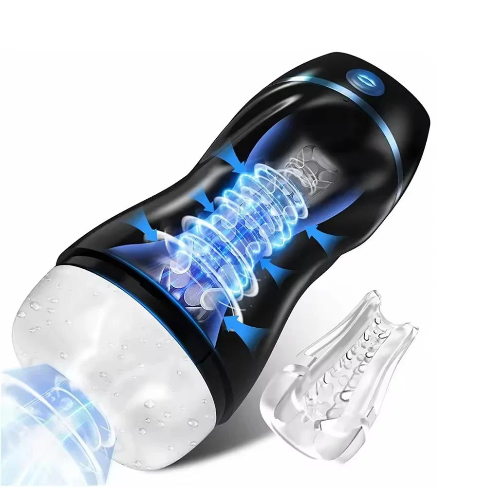 Deluxe Male Full-Automatic Masturbator Allow Suction Cup Vibration Adult Products Electric Anal Vibrating Masturbation Cup