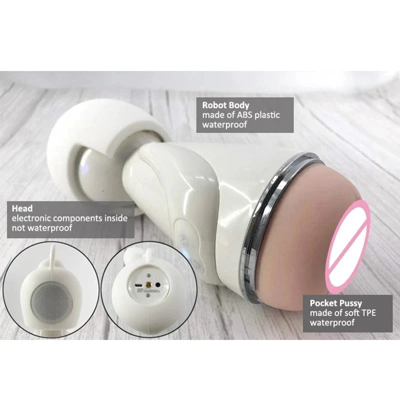 28cm Male Sex Toy Aircraft Cup Electric Male Masturbators with Vibration and Groan Voice Masturbation Cup for Men