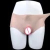 Vagina Boxer Briefs Silicone Underwear Panties Hip and Butt Enhancer for Crossdressing Transgender