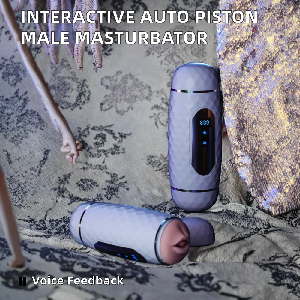 High-End Adult Sex Toys Double-Headed Automatic Aircraft Cup Pulse Vibration Male Masturbator Easy Clean Multiple Modes Counting