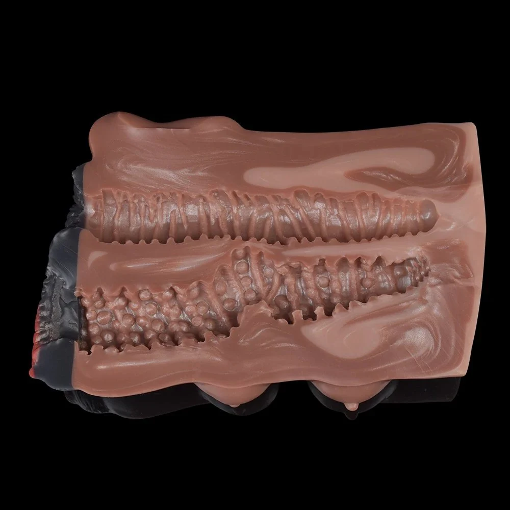Horse Male Masturbator Silicone Stroker Fantasy,Fantasy Dual Channel Animal Silicon Pocket Pussy, Masturbation Machine Men
