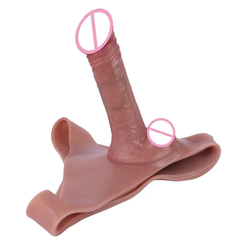 Wear Leather Pants Male Hollow Wear Dildo Sets Platinum Silicone Material Experience Feel More Realistic Sex Toys