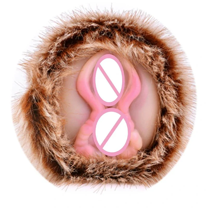 Fantasy Animal Masturbator in Fur for Men Onahole Realistic Vaginal All-Pass Pocket Pussy Stroker Furry Silicone Sex Toys