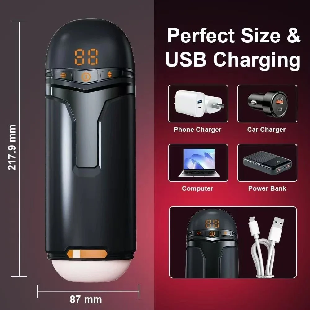 10 Frequency Automatic Thrusting Sucking Vibration Male Masturbation Machine Sex Toys Men