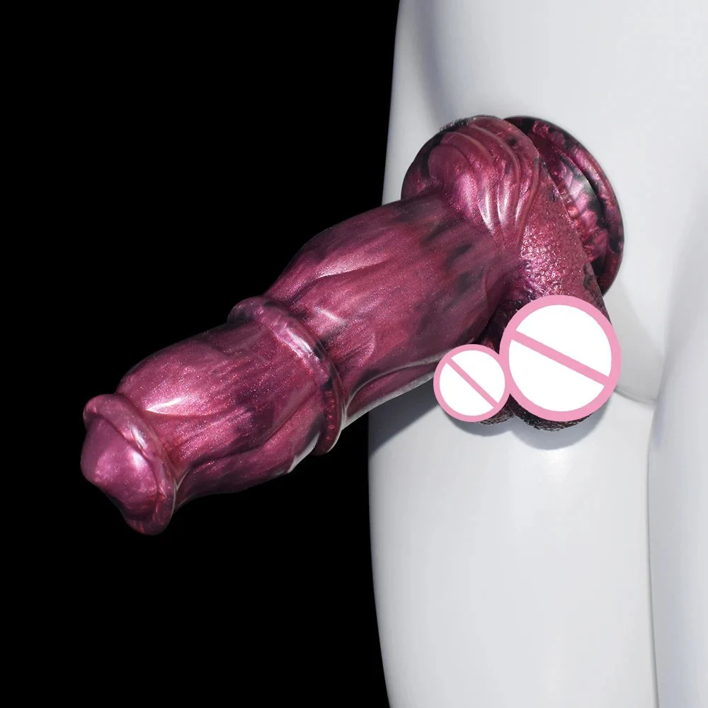 Thick Hose Cock Silicone Dildo Realistic Testicles Dark Spirits Vagina Anal Plug Adult Women