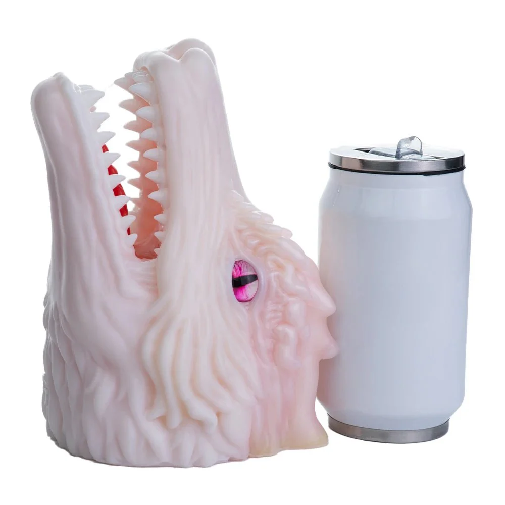 Fantasy Dragon Head Pocket Pussy Male Sex Toys 2-in-1Oral Sex Penis Masturbator Deep Throat Furry Sex Toys Stroker for Men