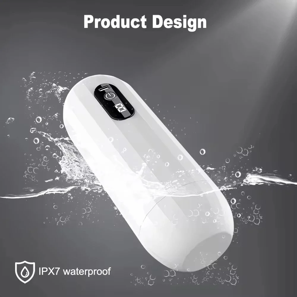8 Frequency Automatic Male Massager Cup Real Sound Voice USB Rechargeable Vibrating Personal Care Device Hand-Free Wellness Tool