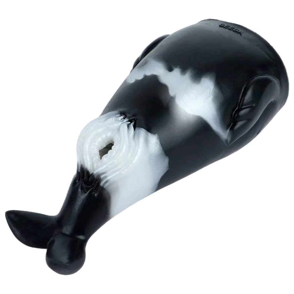 Fantasy Monster Killer Whale Pussy Tight Liquid Silicone Soft Masturbator Male Masturbation Cup Adult Sex Toy