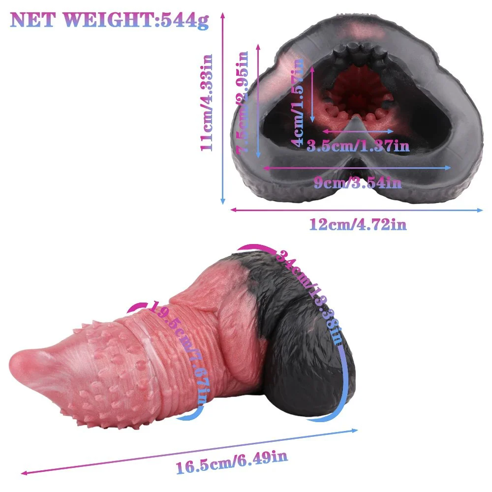 Fantasy Lifelike Tiger Penis Shape Masturbator Cup for Men Silicone Soft Masturbation Sleeve Pocket Pussy Stroker