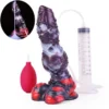 Squirting Horse Dildo with Big Knot Ejaculating Horse Dildo Silicone Squirting alien Cock Hand Free Anal Plug Adult Sex Toy