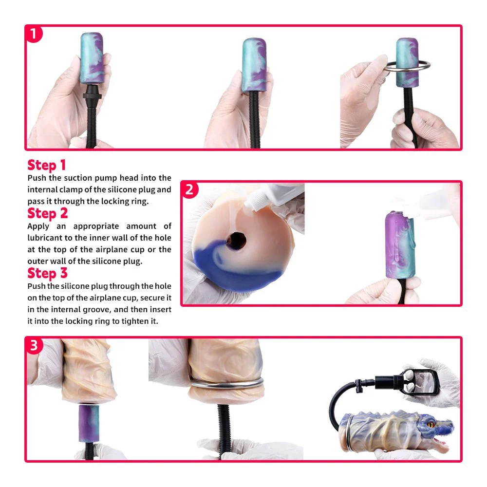 Fantasy Monster Premium Silicone Realistic Pocket Pussy Adult Men Stroker Air Pump Suction Vacuum Male Masturbator