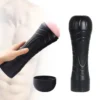 Male Masturbator Vibration Pocket Pussy Real Vagina Oral Masturbation Cup Flashlight Shape Man Adult Vagina Sex Toy for Men