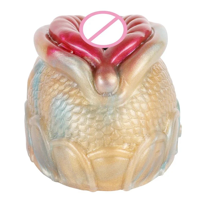 Fish Mouth Fantasy Masturbator Monster Pocket Pussy Stroker Liquid Silicone Vagina Sex Toy for Men