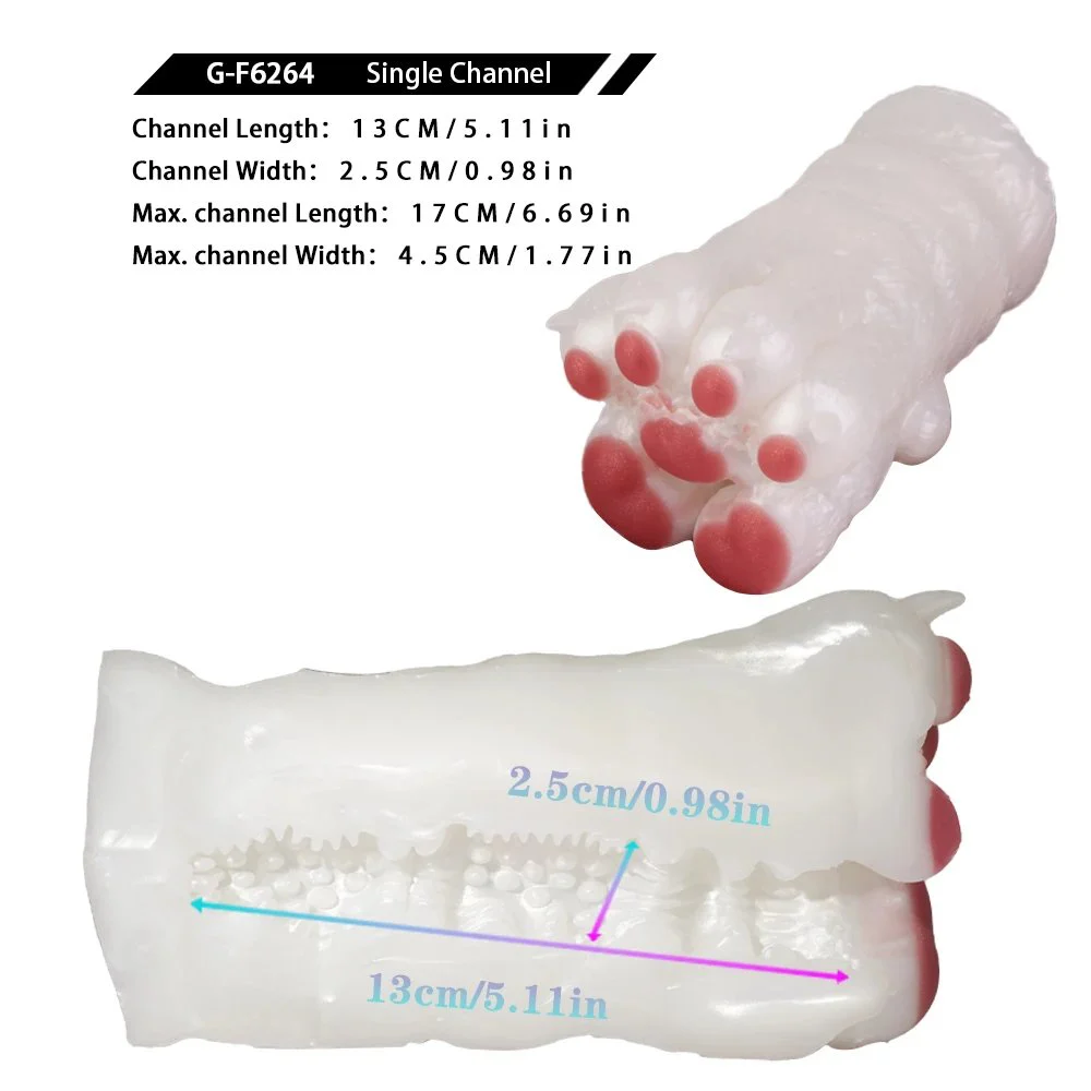 Cat Paw Hairy Manual Silicone Male Masturbator Realistic Touch Experience Life-Like Fantasy Masturbator