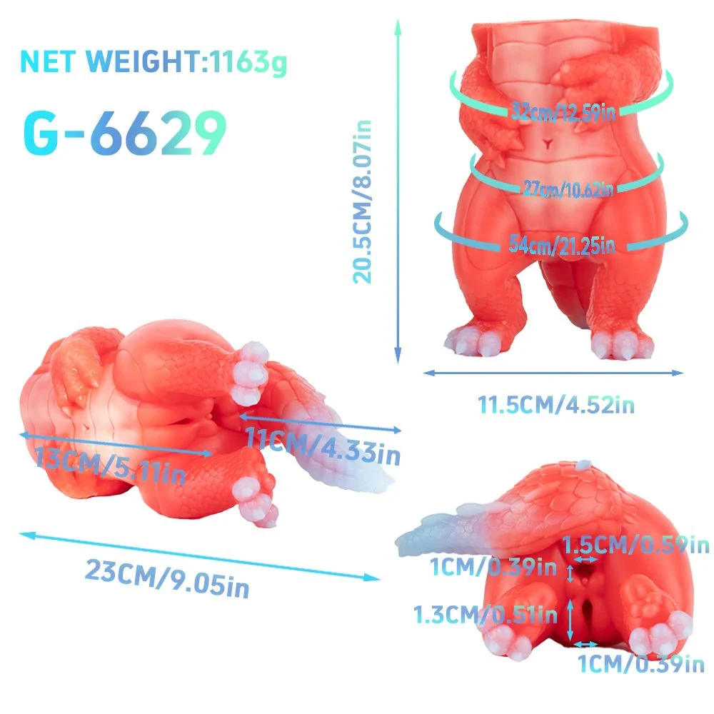 Fantasy Red Blue Dragon Male Masturbator Silicone Adult Men's Pocket Pussy Realistic Vagina Stroker Men Sex Toys