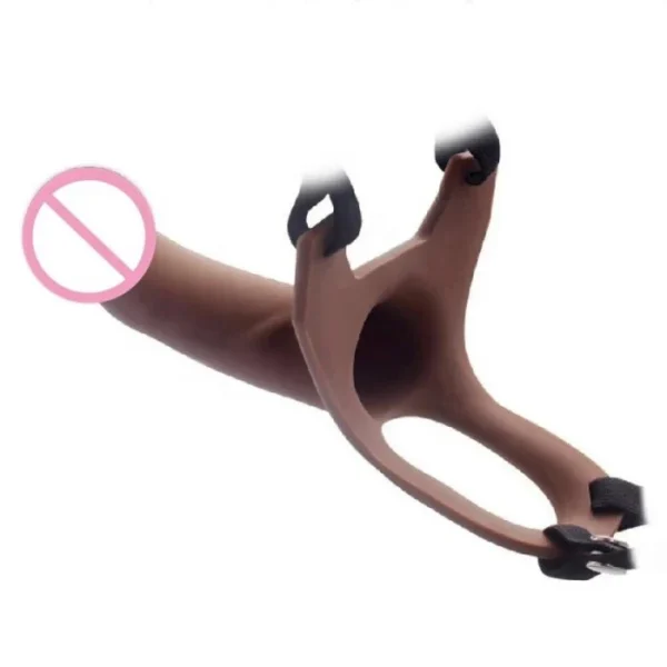 Strap-On Silicone Dildo Dong Soft Adult Sex Toy for Women Gay