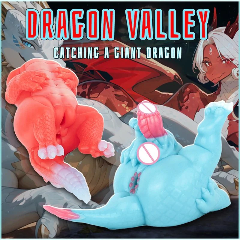 Fantasy Red Blue Dragon Male Masturbator Silicone Adult Men's Pocket Pussy Realistic Vagina Stroker Men Sex Toys