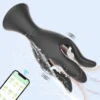 App Controlled Men's Pleasure Toy 9 Frequency Silicone Vibrating Penis Trainer for Men Self-Masturbation