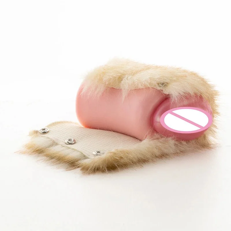 Furry Fox Fantasy Silicone Male Masturbator Single Channel Stroker Cup Soft Grip Penis Massager Adult Toy