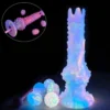 Thousand Eyes of Demon Grow in the Dark Alien Ovipositor Dildo Can Laying Eggs Anal Butt Plug