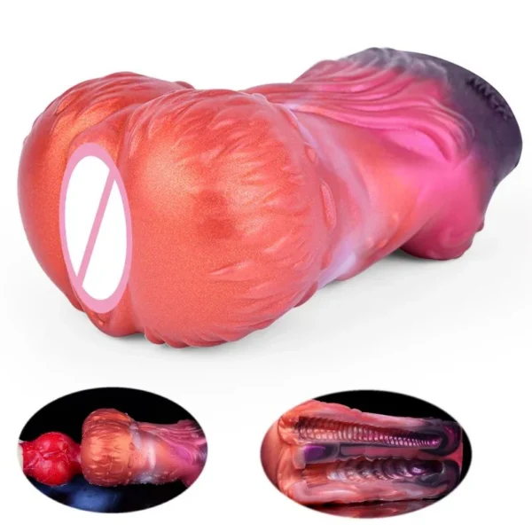 NNSX Lukas Fantasy Realistic Dog Vagina Pussy Pocket Male Masturbators Deep Throat Sex Toys Double Hole Fetish Sex Toys for Men